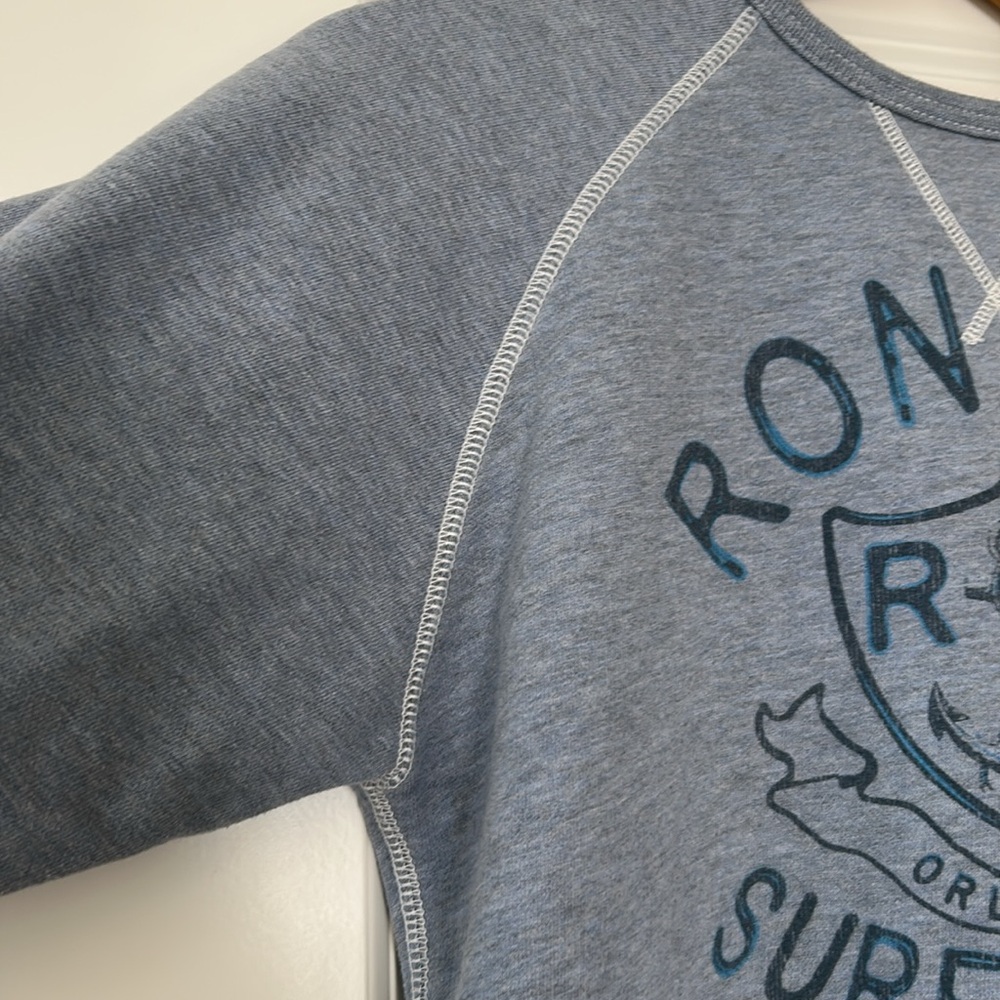 Ron Jon Surf Shop Orlando Sweatshirt Blue Sz Small w MEASUREMENTS - Picture 3 of 10
